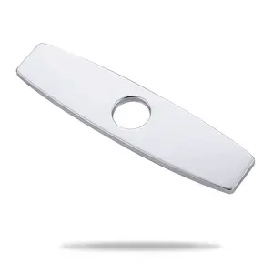WOWOW Faucet Hole Cover Deck Plate for 1 or 3 Hole Kitchen or Bathroom Sink Faucet, Chrome Faucet Deck Plate, Stainless Steel Escutcheon Plate