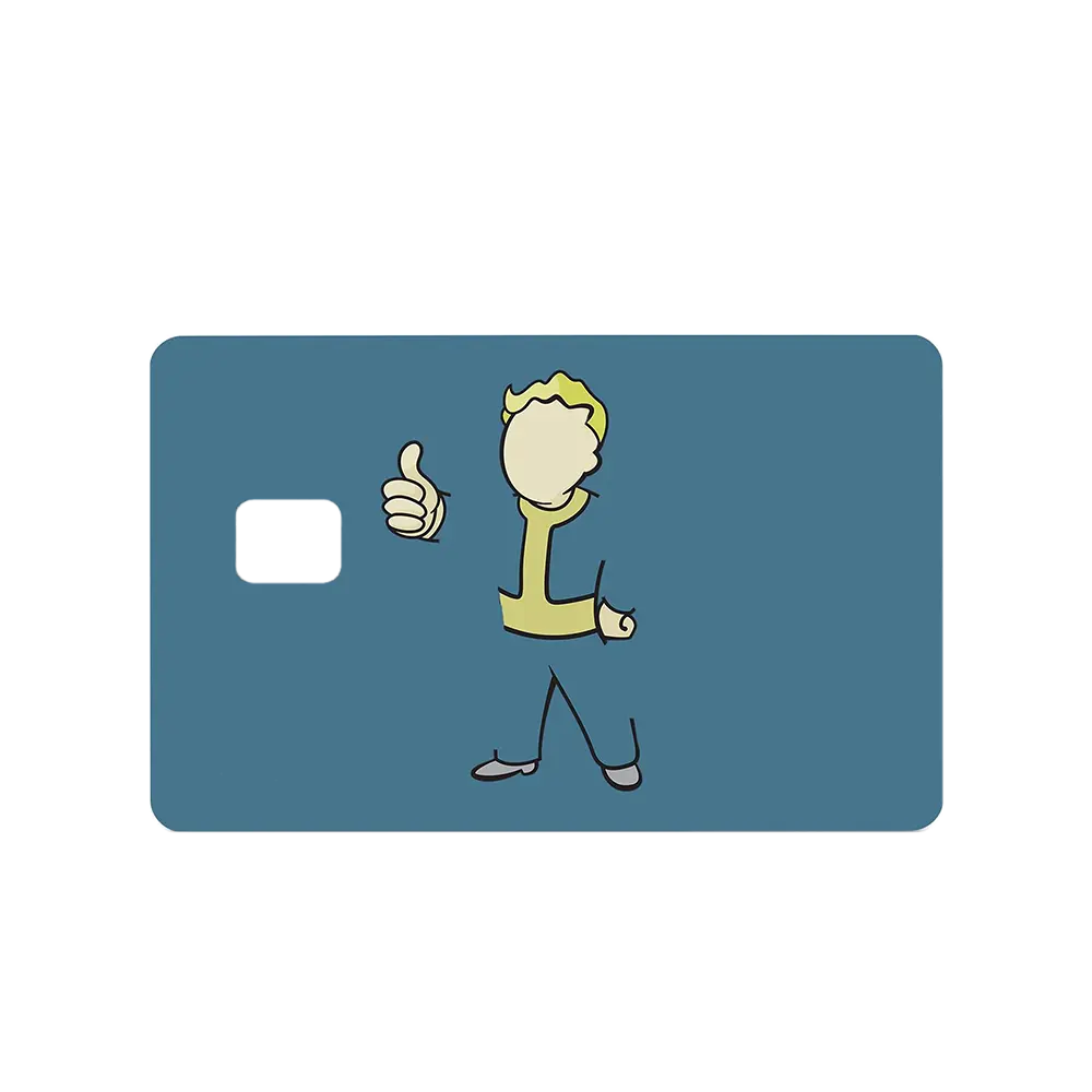Fallout "Vault Bud" Credit Debit EBT Chip Card Vinyl High Gloss Cover Sticker Decorative Waterproof Stain Resistant
