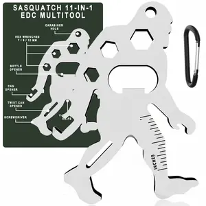 Funny Men Gift Ideas for Him - Unique Easter Basket Stuffers Small EDC Pocket Tool for Dad Boyfriend Husband Boys, Unique Birthday Fathers Day Valentines Gifts, Cool Stocking Stuffer Just Because Gift 1PC Ape Man Bigfoot Multi-Function Tool Card