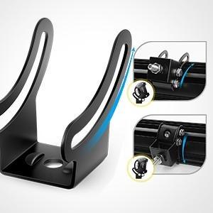 Nilight 2PCS Mounting Base Bracket LED Light Bar Slide Mount Bracket 2 Years Warranty (90034B),Black