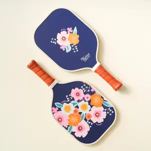 Bright & Bloomy Navy Pickleball Paddle