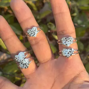925 Silver Heart Nugget Ring - ALL Sizes