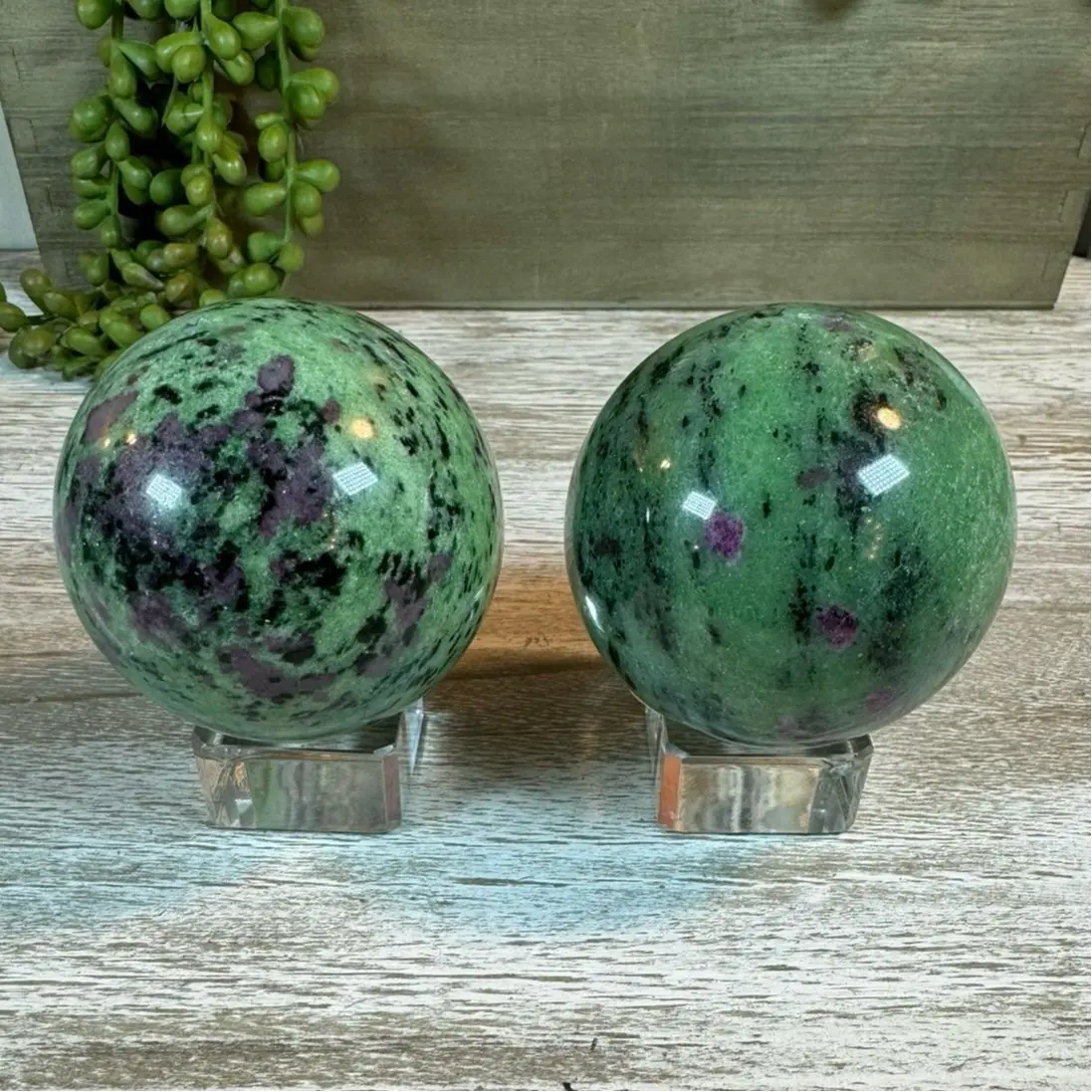 Ruby Zoisite Anylolite Heart Chakra Crystal - Harmony, Dream Recall, Relaxation, Laughter, Joy - Small Crystal Shop