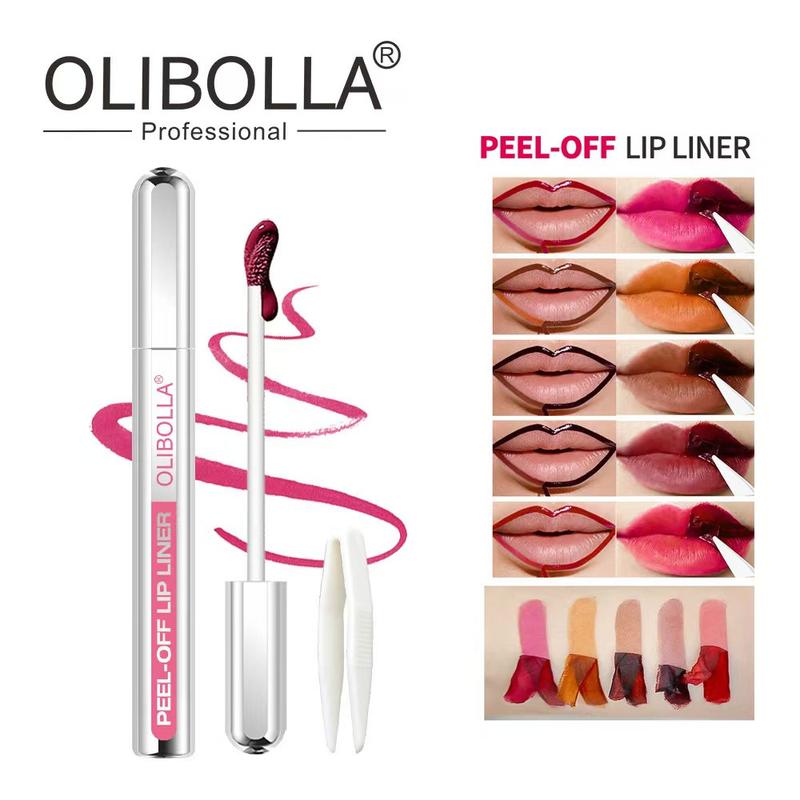 Peel Off Lip Liner Tattoo, 1 Count Long Lasting Peel Off Lip Stain, Semi-permanent Matte Lip Stick, Cosmetic Products for All Skin Types, Perfect Gift for Girls & Women, Valentine's Day Gift Eyeliner Lipliner Makeup