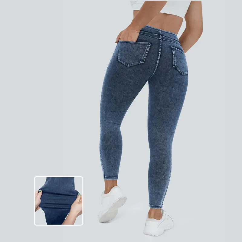 Halara Flex™ High Waisted Pocket Denim Plus Size Casual Leggings