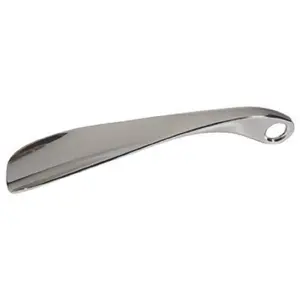 Kingsley durable Elegant metal Silver Plated Engravable Shoe Horn - 7.5"L - protect the heel of your footwear Comfort
