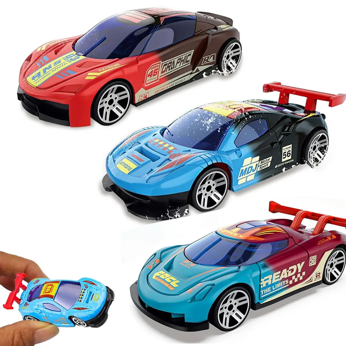【Deals For You Days】Retro 3PCS A-Series Alloy Racing Cars Set - Red+Brown+Black, 95℉(35℃) Temp-Sense Color Shift, Durable Alloy-Plastic Build, Smooth Glide Wheels, Collectible Set for Adults, Classroom Rewards, Holiday Stocking Stuffers