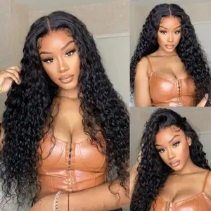 Jerry Curly  Wigs 13x6 Human Hair HD Lace Frontal  Wig 180% Density Pre-plucked with Baby Hair