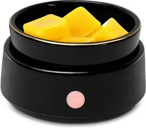 Wax Melt Warmer Candle Burner - Electric 3-in-1 Essential Oil Burner Ceramic  Candle Wax Burner for Scented Wax Tarts Candle Jars Essential Oils  Office Bedroom  Decor (Black)