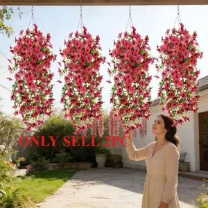 2 Artificial Eucalyptus Flowers, Artificial Bouquets, Evergreen Artificial Greenery And Flower Embellishments, Outdoor Artificial Flowers, Suitable for Easter Decorations, Home Decorations, Wedding Decorations, Birthdays, Anniversaries