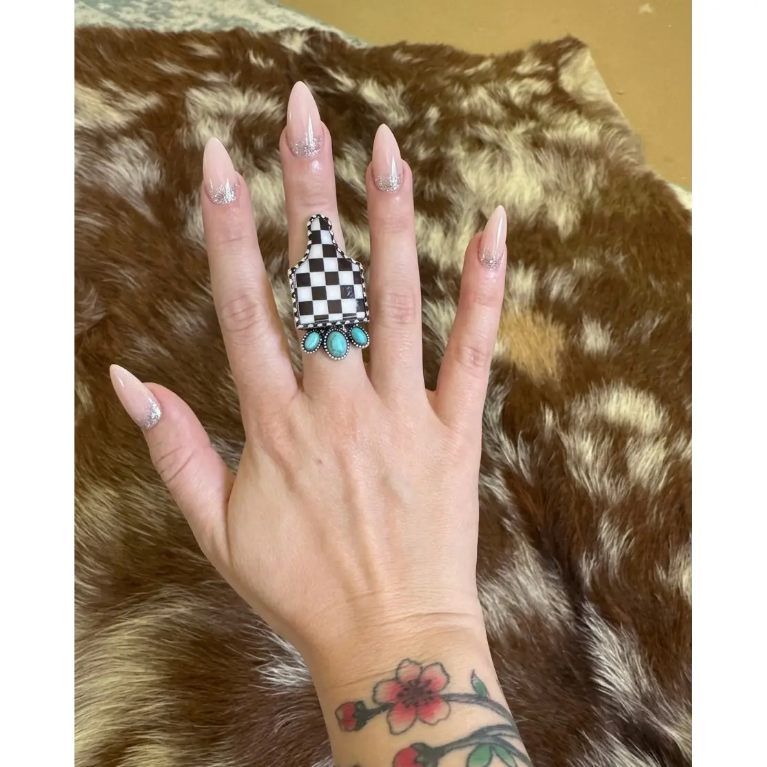 Checker Tag Ring Checker Tag Ring