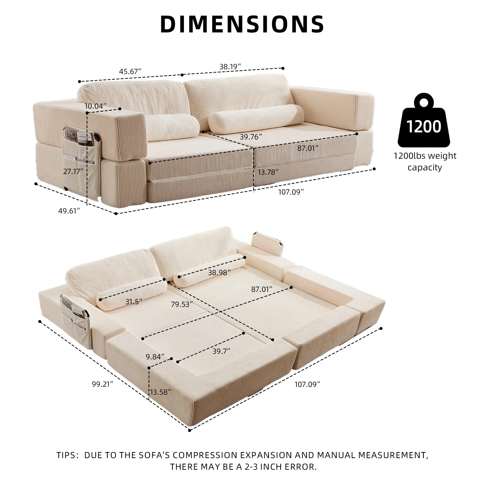 Beige - Castle sofa