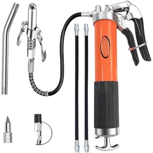 kit with Quick Release Coupler,Professional 9000 PSI Heavy Duty 14oz.  Grip Graisse  with 1 Spring Flex Hose,2 Hose,1  Nozzle,1 Lock Coupler,1 Rigid Pipe