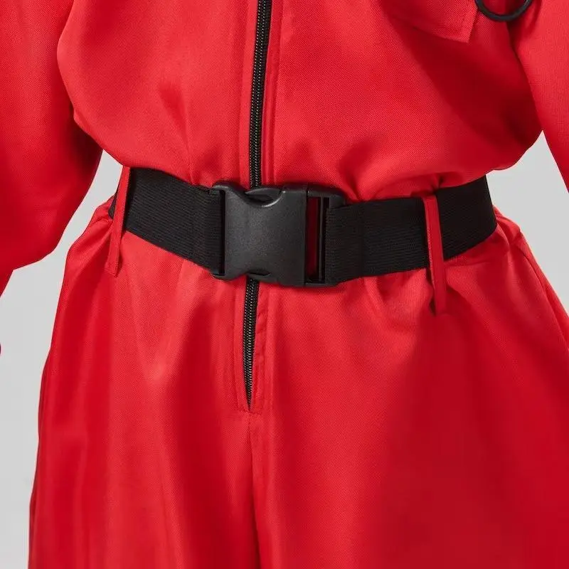 Mask as a Gift��Squid Game Clown Cosplay Set for Halloween (Adults & Kids) �C Includes Jumpsuit, Gloves and Inspired Mask Mask as a Gift��Squid Game Clown Cosplay Set for Halloween (Adults & Kids) �C Includes Jumpsuit, Gloves and Inspired Mask