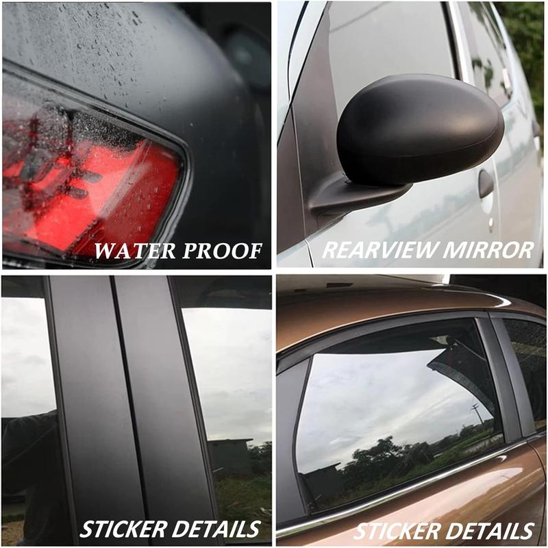 60" x 12" Universal Black Vinyl Wrap Air Release Film for Cars Motorcycles Laptops Furniture with Tools Included UV-Resistant Easy Application Longevity Bumper Sticker