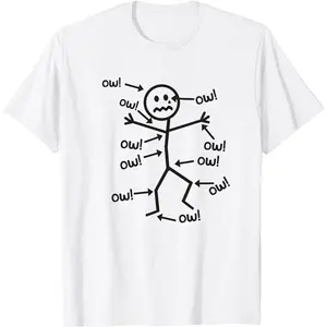 Funny Chronic Pain Awareness T Shirt for Summer Casual Wear Round Neck Short Sleeve Machine Washable Everyday Top