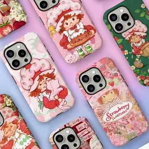 Cartoon St-rawberry SH-ortcake Anime Phone Case Film Shell For IPhone 17 16 15 14 13 12 11 Pro Max Plus Samsung Galaxy S26 S25 S24 S23 S22