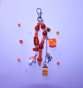 Orange Agate Bag Charm