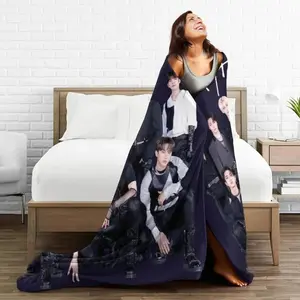 K-Pop Stray Throw Blanket for Kids Girls Women Soft Cozy Warm Flannel Fleece Blankets Couch Bed Sofa Camping Travel Gifts