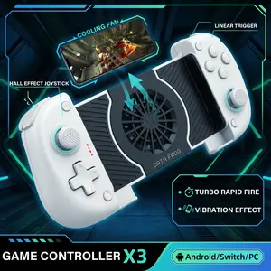 Wireless Game Controller Cooling Fan Stretch Gamepad for Android iPhone PC Switch Xbox Anti-Pinch Hall Effect Joysticks Triggers APP Plug and Play Newly Designed Game Controller