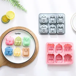 Back-to-School Preppy Style Silicone Molds, Various Schoolbag Shapes Chocolate Molds
