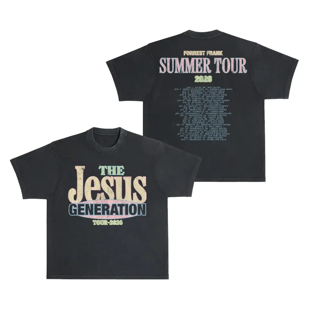 2-sided Comfort Colors Forrest Frank Merch 2026 The Jesus Generation Tour T-Shirt Forrest Frank Summer Tour Merch Gift HFN