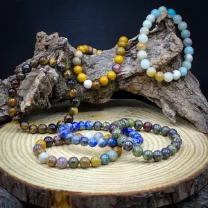 Natural Stone Bracelets | 8mm Crystal Bead Jewelry