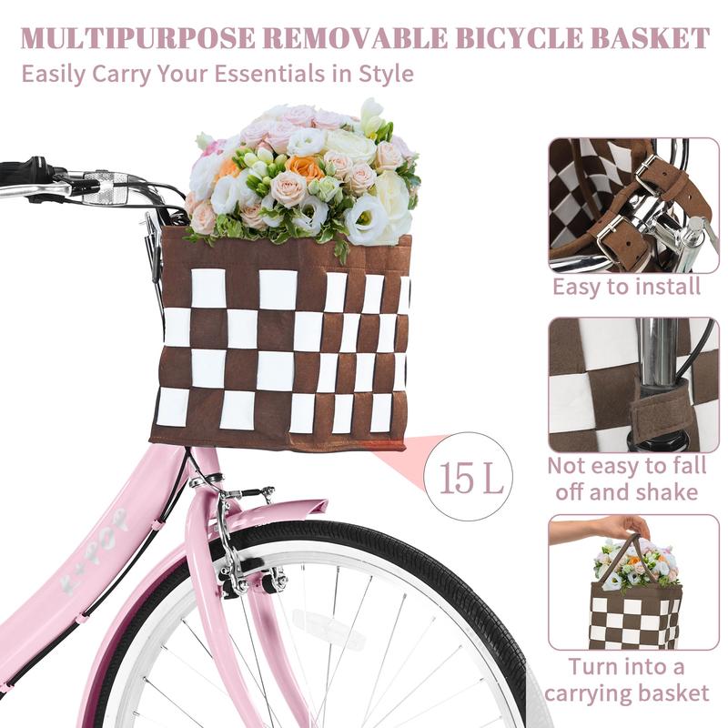 "26" Women's Foldable Commuter Bike - 7-Speed Gears & Front Storage Basket | Effortless Portability for City Rides, Campus Errands & Weekend Adventures"