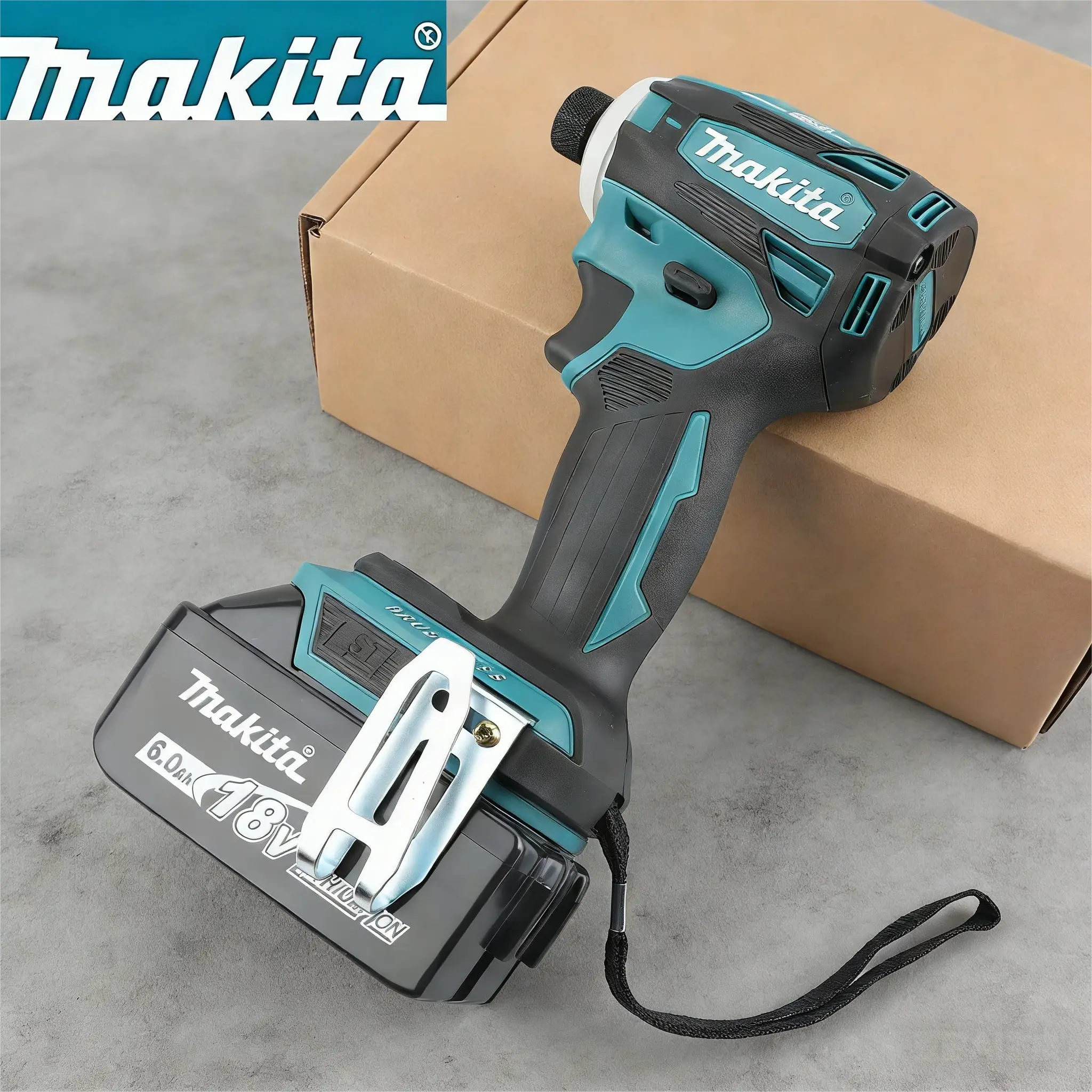 Makita DTD172 Cordless Brushless Impact Driver - 4-Speed Ultra-Compact Power Tool with 180Nm High Torque for Framing, Cabinetry Fastening Applications, Cordless High Torque