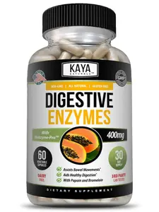 Digestive Enzymes with Prebiotics & Probiotics, Daily Digestive Support Capsules, Gut Health Formula, 60 Count