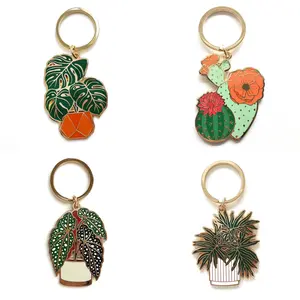 Plant Keychains, High Quality Enamel Keychains, Fun and Colorful