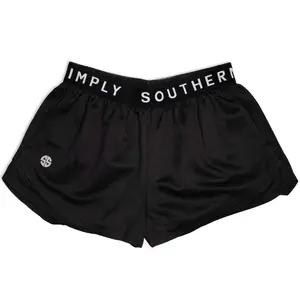 Simply Southern Preppy Black Cheer Shorts