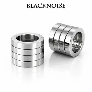 Four-Ring Thumb Stackable Ring Set, Stackable Stainless Steel Fidget Ring, Textured Band Rings for Everyday Styling, Unisex Gift