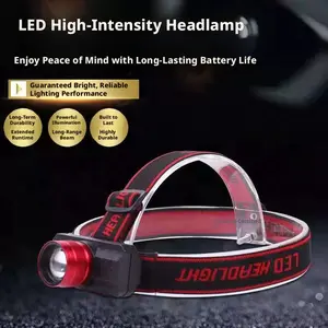 Cross-border household LED high-brightness zoom headlamp USB rechargeable outdoor night fishing flashlight fishing lamp wholesale