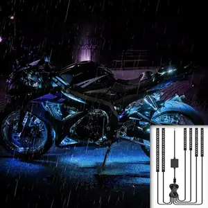 RGB Car Motorcycle Decorative Light, APP Control LED Neon Light, Waterproof Flexible LED Neon Light, Hardwired Car Decorative Light, Motorcycle Atmosphere Light