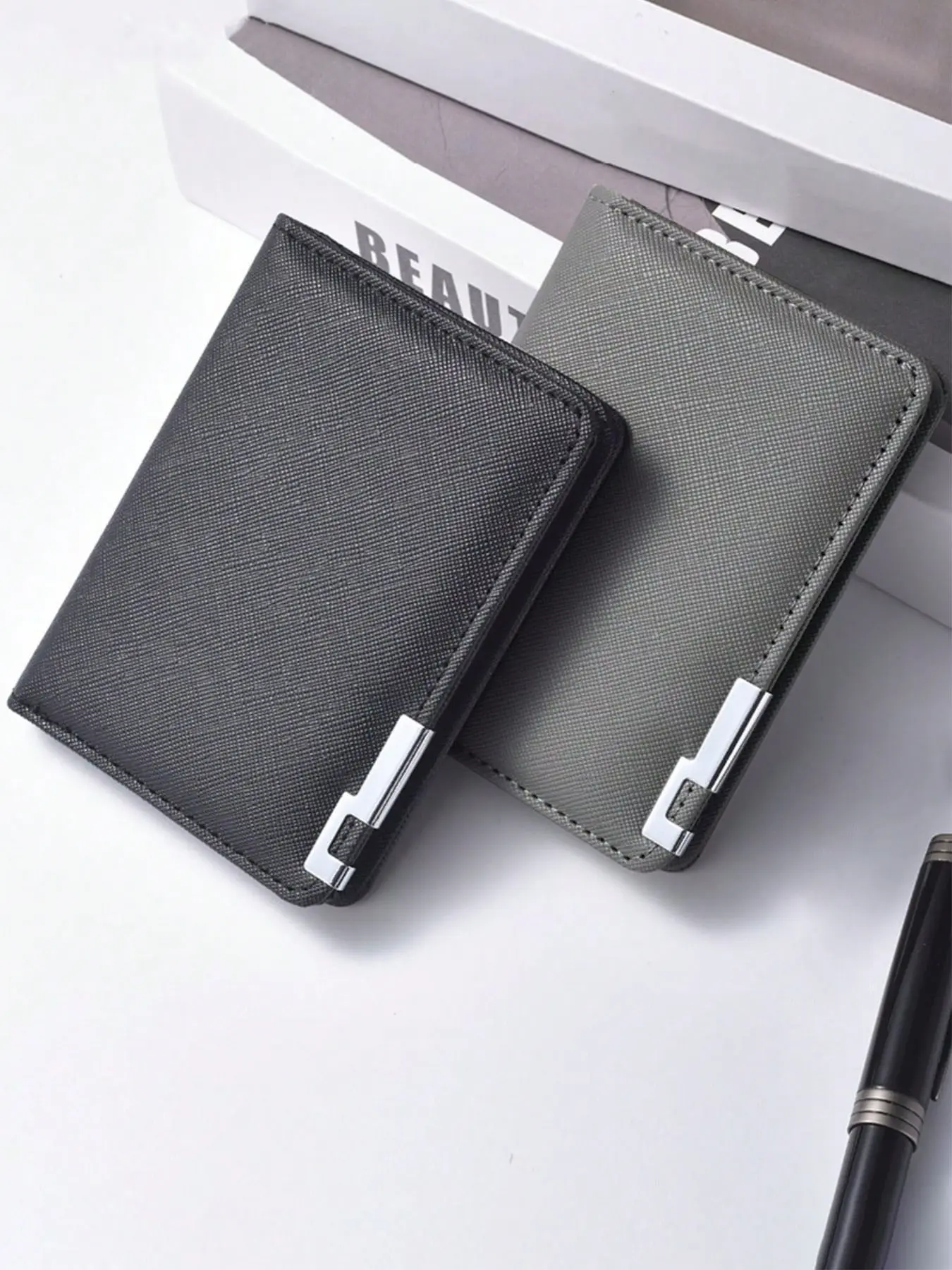 Men's Wallet, Business Card Holder, Card Id Slots, Driver's License and Credit Cards Holder, Simple, Thin and Light, Suitable for Daily Use and Holiday Gifts, A Gift for Fathers and Partners, Pu Card Holder, Minimalist Card Holder
