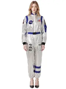 Astronaut Costume Jumpsuit, Halloween Role Play Party, Embroidered Fitted Regular Length, All Seasons Unlined
