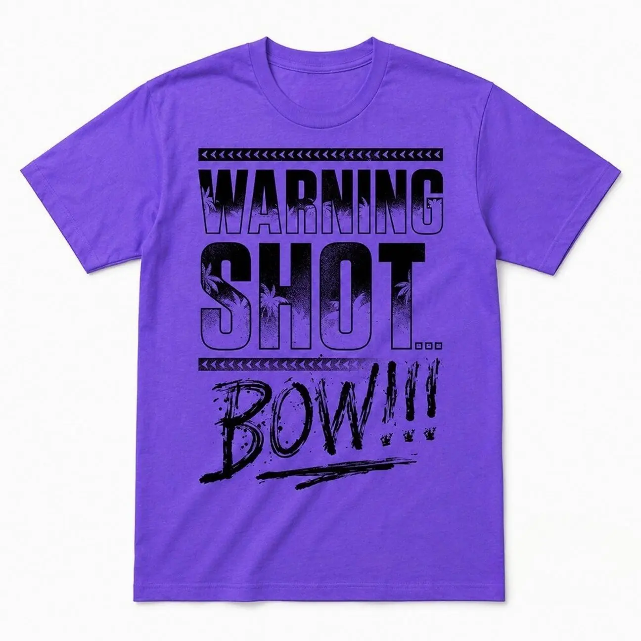 Warning Shot Bow Graphic T-Shirt, Breathable Cotton Crewneck Tee, Sports Fan Apparel