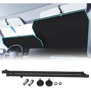 2026 Retractable Windshield Sun Shade Automatic Car Sunshade for Windshield, UV & Heat Protection, Keep Cool and Protect Interior, Adjustable Universal Fit for Car Trucks SUVs (Not for Large Trucks)
