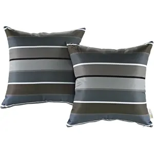 Modway Modway Two Piece Outdoor Patio Pillow Set in Stripe