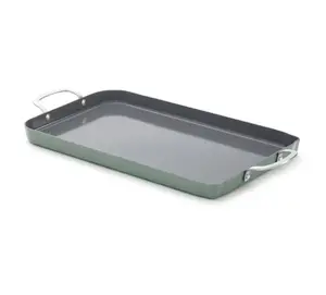 Calphalon Ceramic Nonstick Double Stovetop Griddle, Silver Ash