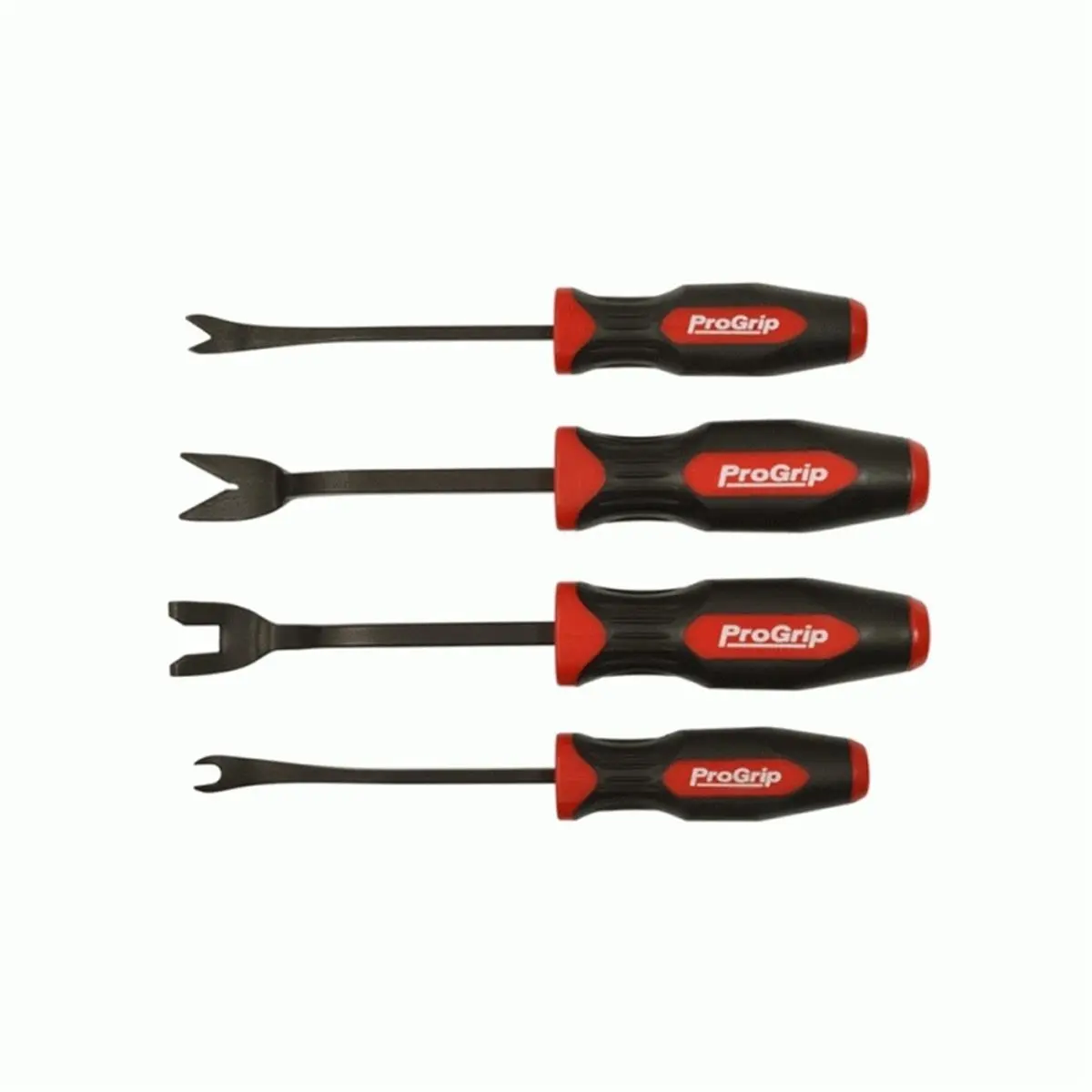 Mayhew Tools 1.2 lbs 4-Piece Trim Tool Set - Assortment & Fastener Removal Kits, Ergonomic Progrip Handle for Door and Window Trim, Automotive Use, DIY Repair Tight Spaces Access