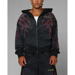Loiter X Yu-Gi-Oh! Slifer Sky Dragon Zip Hoodie Black Wash
