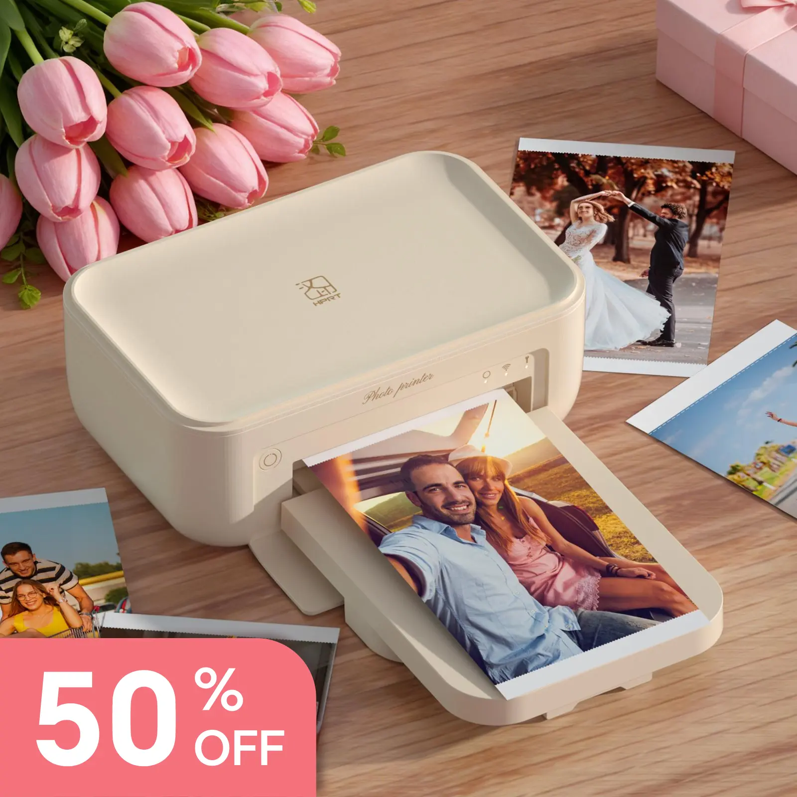Hanin 4x6 Photo Printer, Includes 20 Sheets & 1 Ribbon, Portable Thermal Dye Sublimation Printer with AR Video Printing#SummerSale