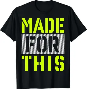 Made For This Athletic Neon Green Casual Short Sleeve Cotton T-Shirt