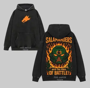 [Collection] Warhammer 40K New Vintage Washed Hoodie – Retro Oversized Hoodie Inspired by Iconic Factions and Heroes, Premium Heavy Cotton, Perfect for Wargame Fans, Sci-Fi Lovers, and Streetwear Collectors
