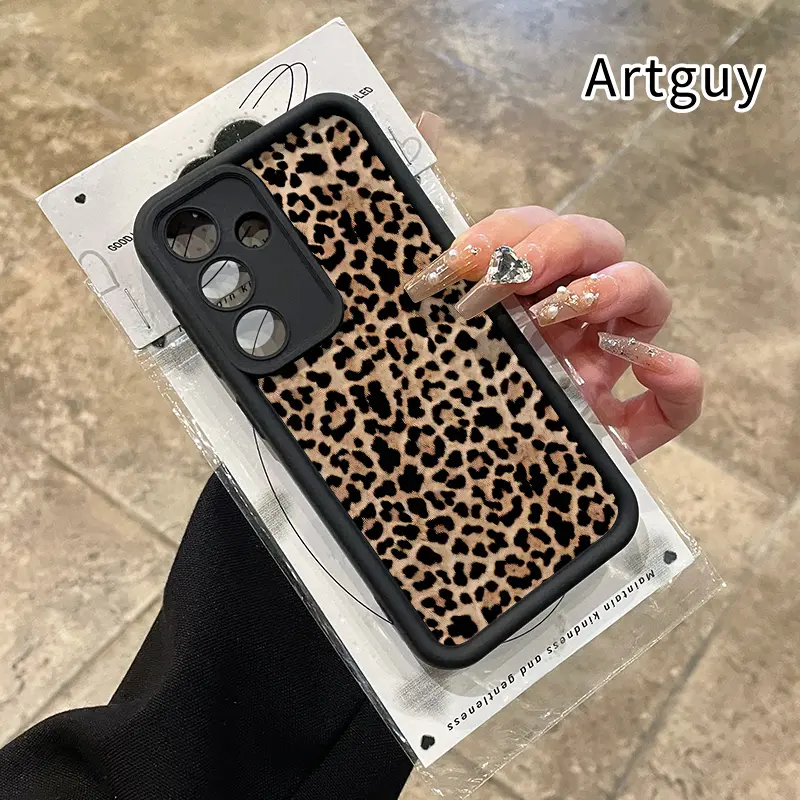 Durable Protective Cellphone Casing - Wild Leopard Print Soft Silicone Phone Accessories for Samsung S22, S23, S24 Ultra Plus, S25 with Drop & Shock Protection, Advanced Fashion Gift