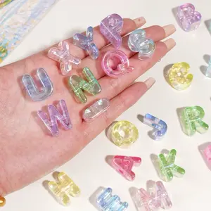 Clear Letter Beads - 26 Letters (Full Alphabet)