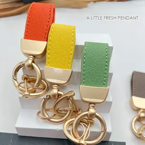 Kawaii Stylish Flip Fur Keychain Upgrade Your Car Keys  Perfect for Men and Women Suede Leather Luxury Car Keychain Keyring