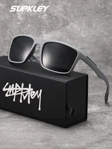 SUPKLEY PC material lightweight business sunglasses men's anti-blue light UV400 high-definition driving sunglasses for multi-scene application